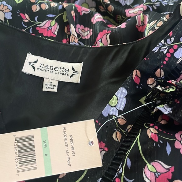 SOLD ! 🆕 Nanette Lepore Women's A-line Floral Dress size 8 - Picture 3 of 5